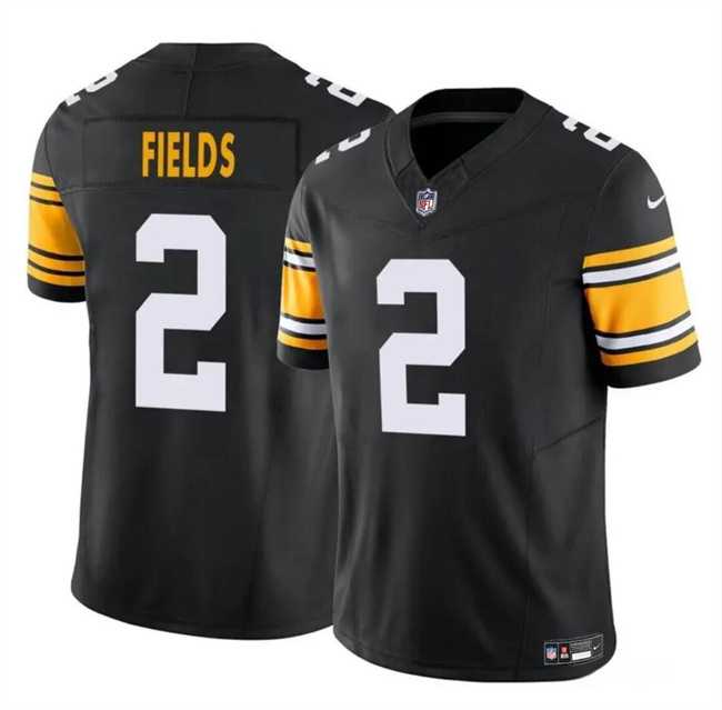 Men & Women & Youth Pittsburgh Steelers #2 Justin Fields Black 2024 F.U.S.E. Vapor Untouchable Limited Football Stitched Jersey,We sell and wholesale Men & Women & Youth Pittsburgh Steelers #2 Justin Fields Black 2024 F.U.S.E. Vapor Untouchable Limited Football Stitched Jersey on line form chian!